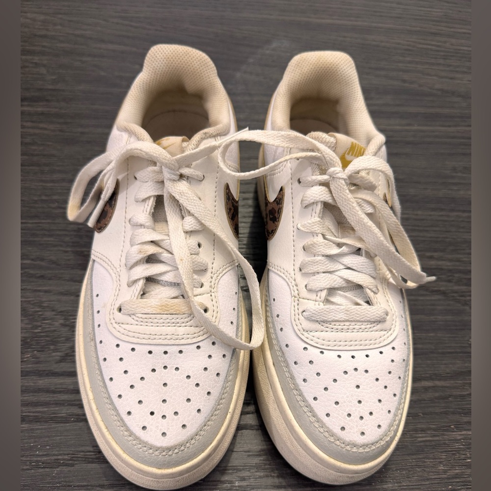 Nike Court Vision Alta White with Gold Accents